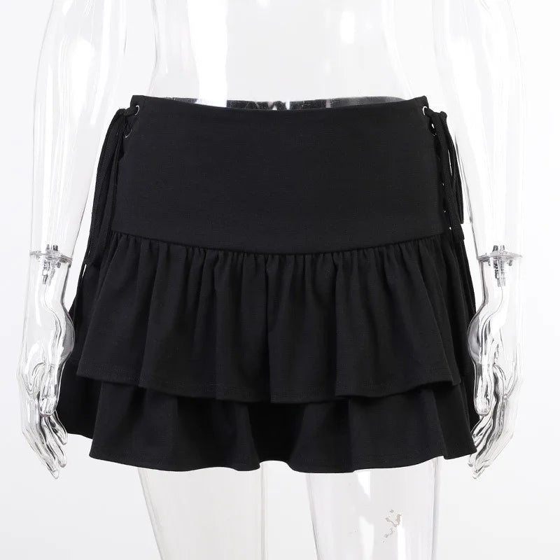 "Women’s Gothic Cake Skirt – High Waist Bandage Skirt for Dark Punk & Grunge Streetwear, Y2K Harajuku Clubwear" - Faith Affinity