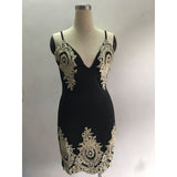 "Sexy Women’s V-Neck Halter Dress - Wrapped Hip Lace Tight Club Night Dress, 2024 European & American Fashion" - Faith Affinity