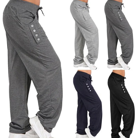 "Women's Casual Joggers - High Waist Hip Hop Baggy Sweatpants for Running & Sports"