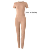 "Women's Lounge Wear Ribbed Casual 2-Piece Summer Shorts Set - Fashion Top & Elastic Leggings Outfits" - Faith Affinity