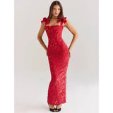 "Mozision Women's Sexy Lace Maxi Dress - Sleeveless Backless Bodycon, New Year's Birthday Club Party Long Dress" - Faith Affinity