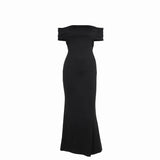 "Mozision Women's Strapless Backless Sexy Maxi Dress - Black Solid Off-Shoulder Sleeveless Bodycon Club Party Long Dress" - Faith Affinity