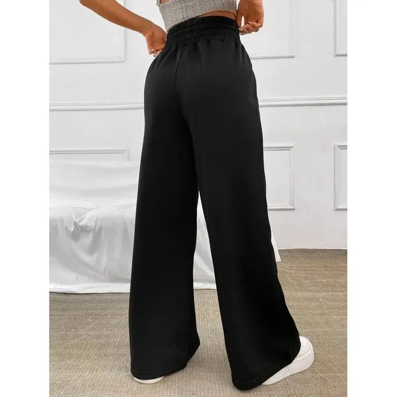 "Women's Autumn 2023 Sports Pants - Loose Fit Straight Tube Wide Leg Casual Dance Pants" - Faith Affinity