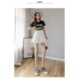 "Women's High Waist Pleated Mini Skirt - 2025 Summer Japanese School Kawaii Pink Plaid Harajuku Fashion" - Faith Affinity