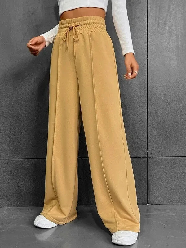 "Women's Autumn 2023 Sports Pants - Loose Fit Straight Tube Wide Leg Casual Dance Pants"