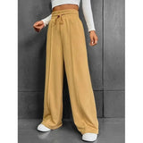 "Women's Autumn 2023 Sports Pants - Loose Fit Straight Tube Wide Leg Casual Dance Pants" - Faith Affinity