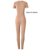 "Women's Lounge Wear Ribbed Casual 2-Piece Summer Shorts Set - Fashion Top & Elastic Leggings Outfits" - Faith Affinity