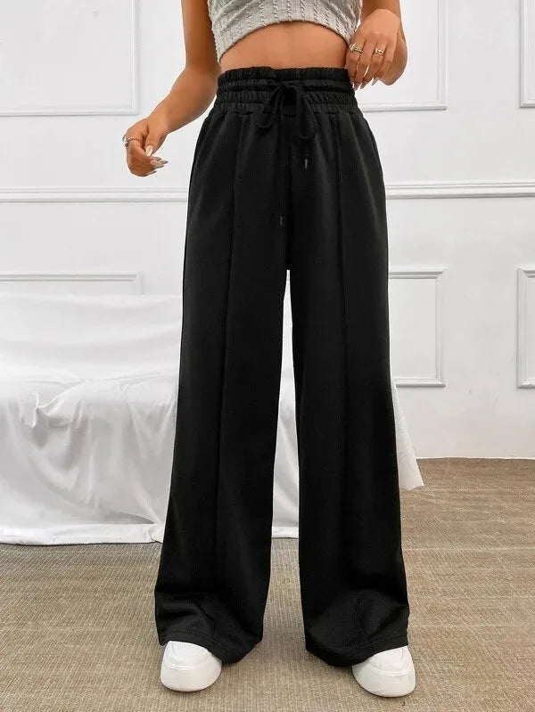 "Women's Autumn 2023 Sports Pants - Loose Fit Straight Tube Wide Leg Casual Dance Pants"