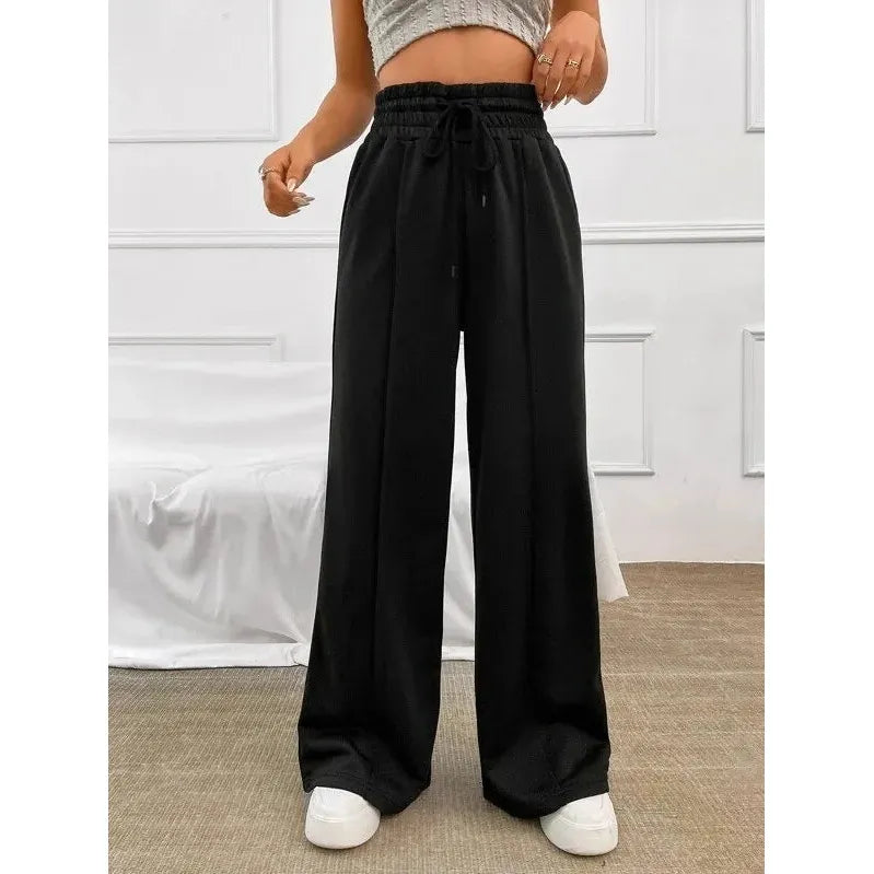 "Women's Autumn 2023 Sports Pants - Loose Fit Straight Tube Wide Leg Casual Dance Pants" - Faith Affinity