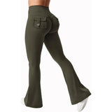 "Women's High-Stretch Wide Leg Yoga Pants - Naked Feeling Compression Fitness Leggings with Pockets for Workwear and Exercise" - Faith Affinity