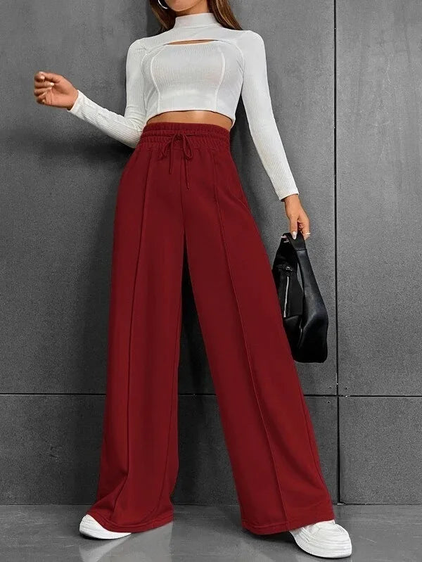 "Women's Autumn 2023 Sports Pants - Loose Fit Straight Tube Wide Leg Casual Dance Pants"