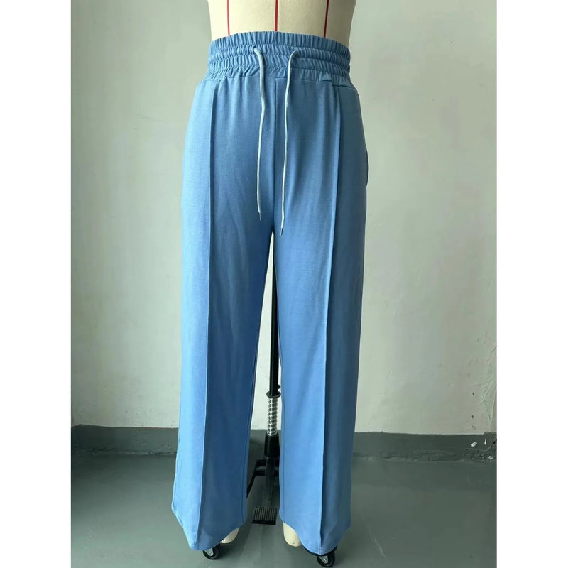 "Women's Autumn 2023 Sports Pants - Loose Fit Straight Tube Wide Leg Casual Dance Pants" - Faith Affinity