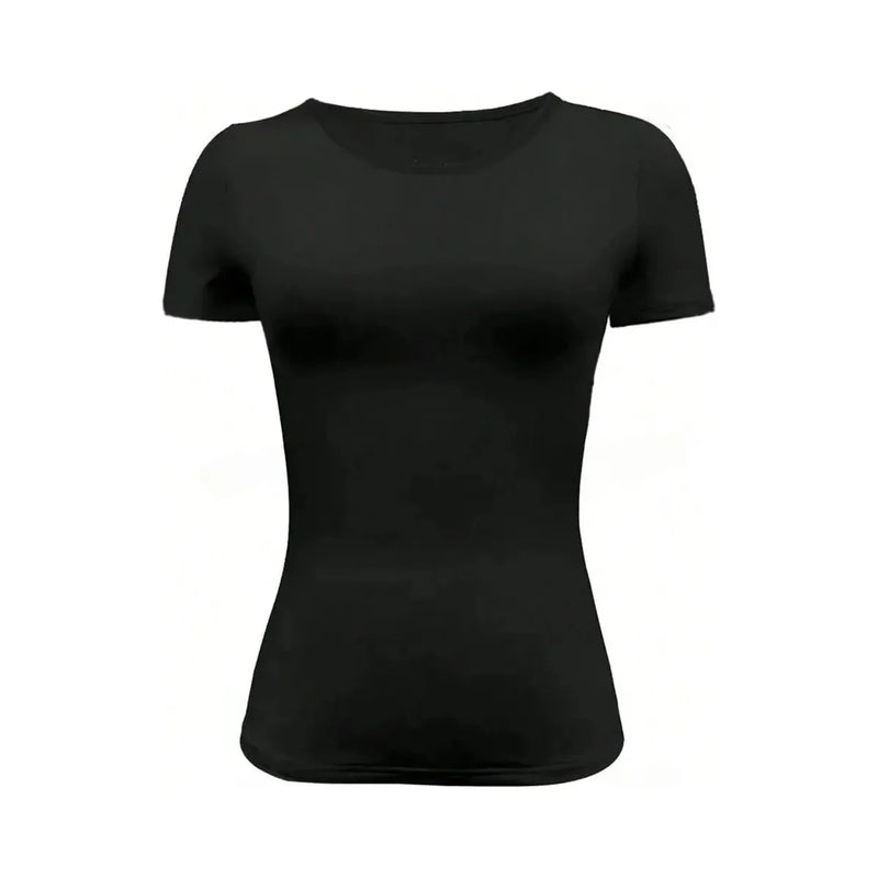 "Women's Scoop Neck Short Sleeve Crop Top - Slim Fit Summer T-Shirts, Cute Y2K Clothing 2025 Fashion" - Faith Affinity