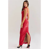 "Mozision Women's Sexy Lace Maxi Dress - Sleeveless Backless Bodycon, New Year's Birthday Club Party Long Dress" - Faith Affinity