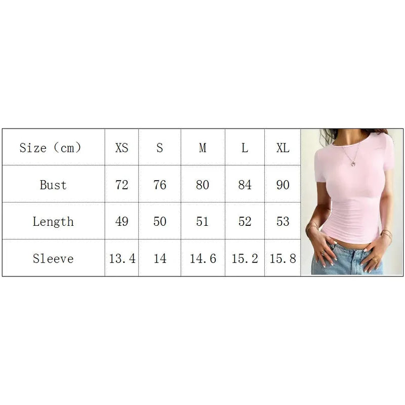 "Women's Scoop Neck Short Sleeve Crop Top - Slim Fit Summer T-Shirts, Cute Y2K Clothing 2025 Fashion" - Faith Affinity