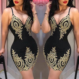 "Sexy Women’s V-Neck Halter Dress - Wrapped Hip Lace Tight Club Night Dress, 2024 European & American Fashion" - Faith Affinity