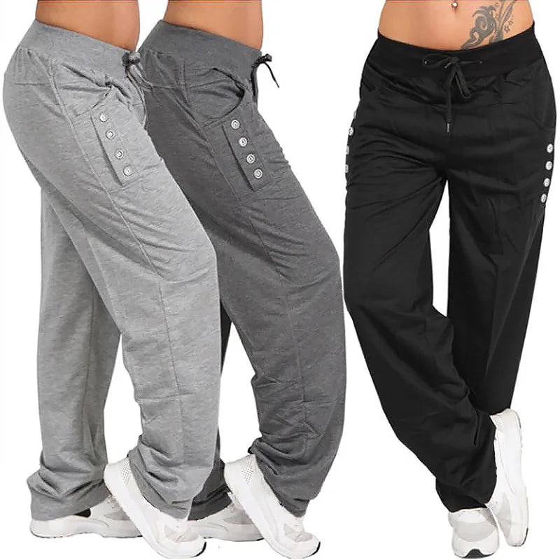 "Women's Casual Joggers - High Waist Hip Hop Baggy Sweatpants for Running & Sports"