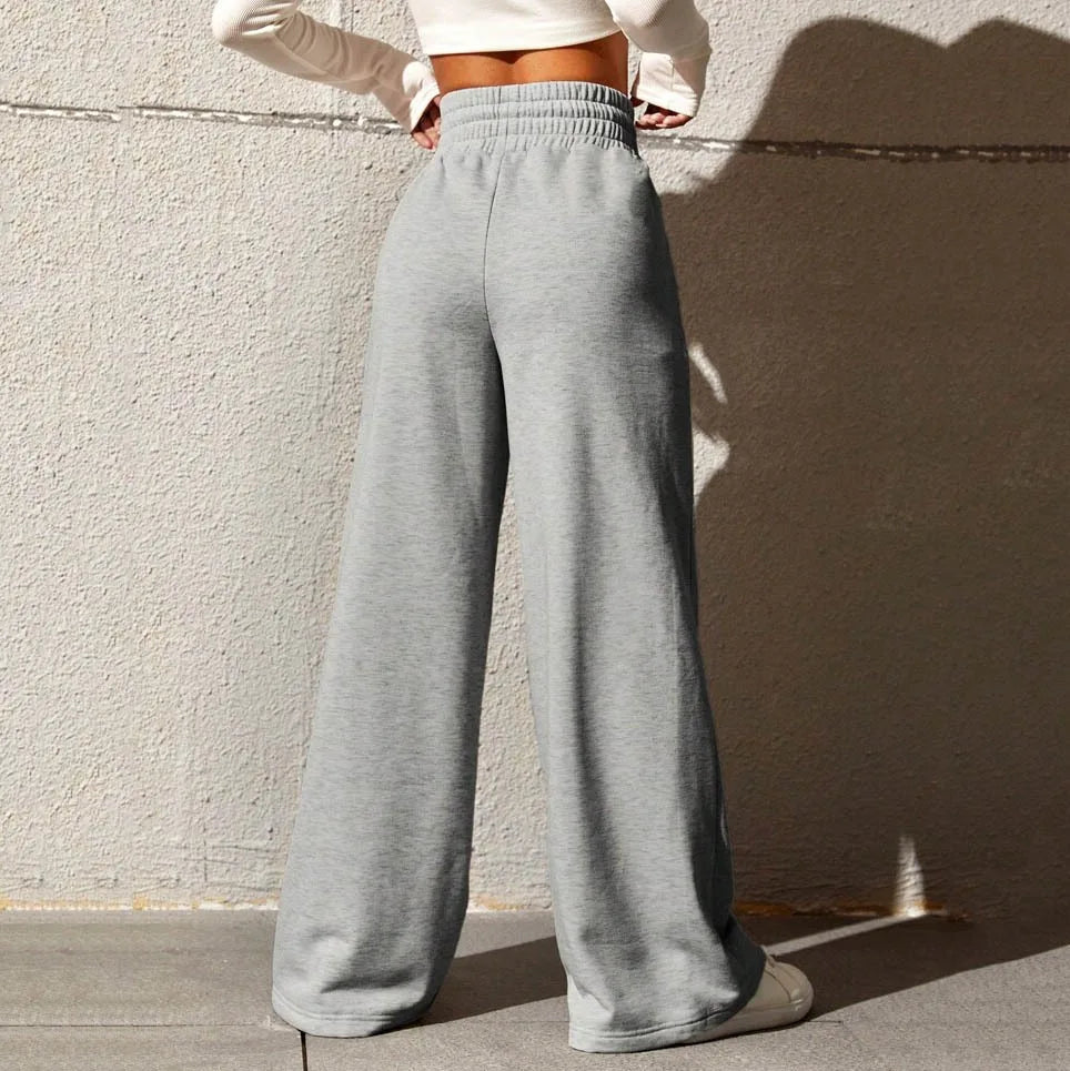 "Women's Autumn 2023 Sports Pants - Loose Fit Straight Tube Wide Leg Casual Dance Pants"