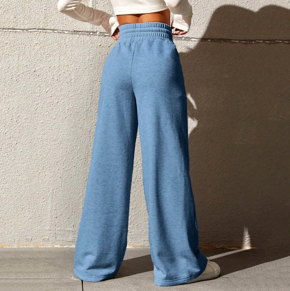 "Women's Autumn 2023 Sports Pants - Loose Fit Straight Tube Wide Leg Casual Dance Pants"