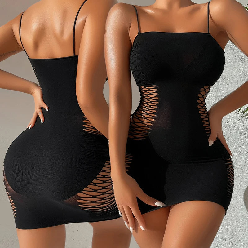 "Sexy Women’s Sleeveless Bodycon Mini Dress - Spaghetti Strap Party Clubwear, Plus Size Evening Outfit" - Faith Affinity