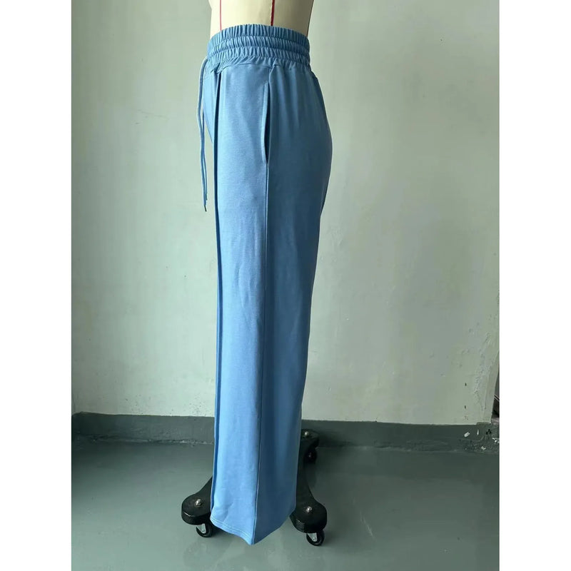 "Women's Autumn 2023 Sports Pants - Loose Fit Straight Tube Wide Leg Casual Dance Pants" - Faith Affinity