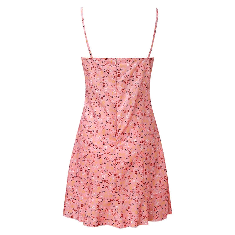 "Women’s Sexy Floral Camisole Dress - Casual Summer Skirt, Comfortable Homewear, Stylish Sleeveless Dress" - Faith Affinity