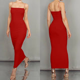 "JZ461 New Summer Women's Sexy Long Sling Dress - Club Suspender Dress, Sleeveless, Women’s Clothing" - Faith Affinity