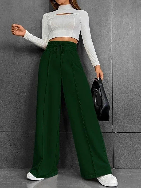 "Women's Autumn 2023 Sports Pants - Loose Fit Straight Tube Wide Leg Casual Dance Pants"