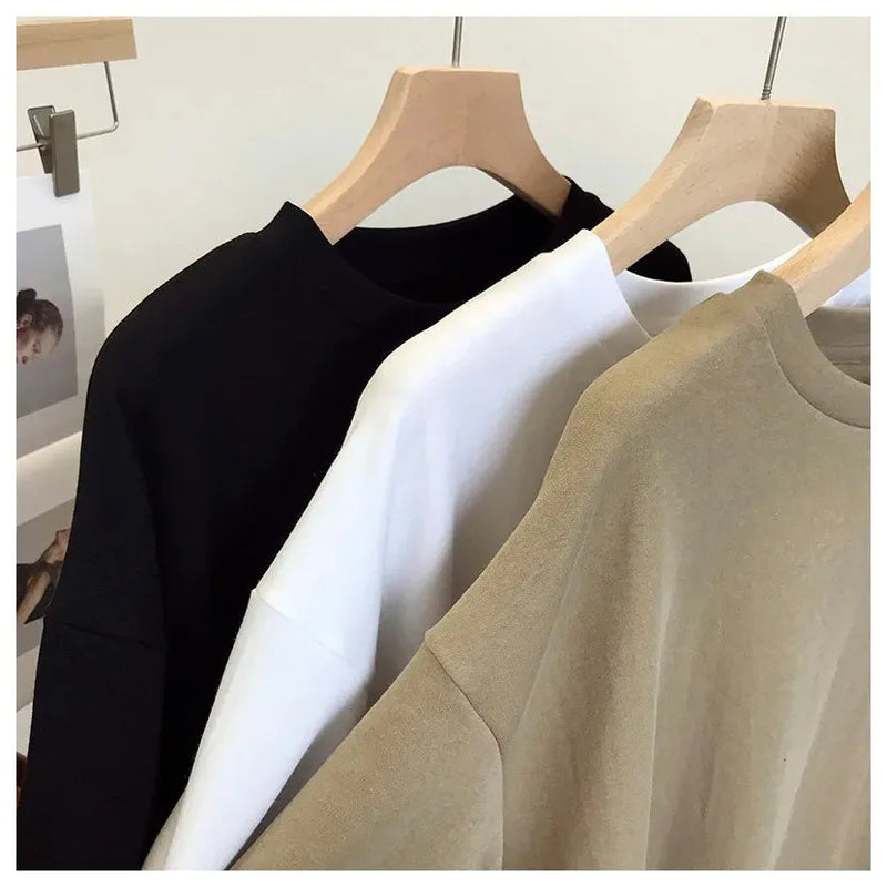 "Women's Backless Summer Crop Top - 2023 Korean Casual Loose Fit Round Neck Short-Sleeved T-Shirt for Sweet and Spicy Style" - Faith Affinity