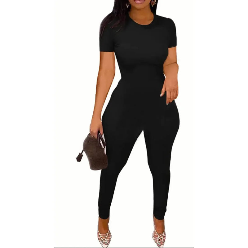 "Women's Lounge Wear Ribbed Casual 2-Piece Summer Shorts Set - Fashion Top & Elastic Leggings Outfits" - Faith Affinity