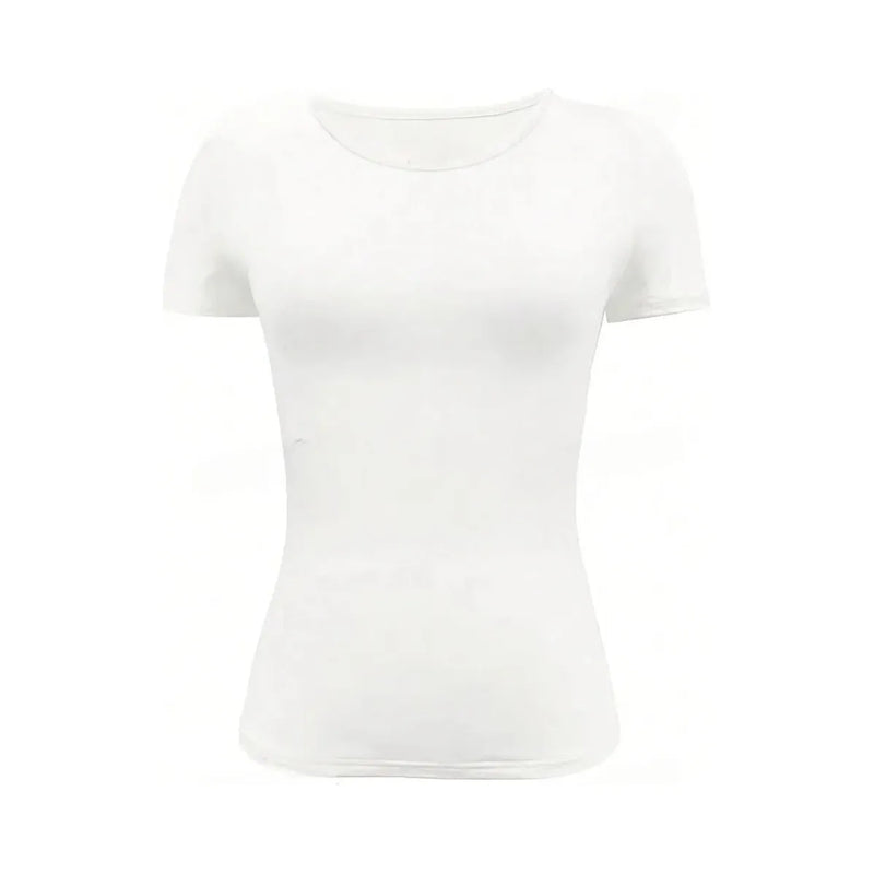 "Women's Scoop Neck Short Sleeve Crop Top - Slim Fit Summer T-Shirts, Cute Y2K Clothing 2025 Fashion" - Faith Affinity