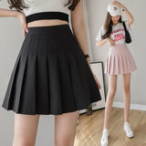 "Women's High Waist Pleated Mini Skirt - 2025 Summer Japanese School Kawaii Pink Plaid Harajuku Fashion" - Faith Affinity