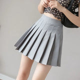 "Women's High Waist Pleated Mini Skirt - 2025 Summer Japanese School Kawaii Pink Plaid Harajuku Fashion" - Faith Affinity